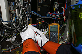 onsite engineer repairing a switch board